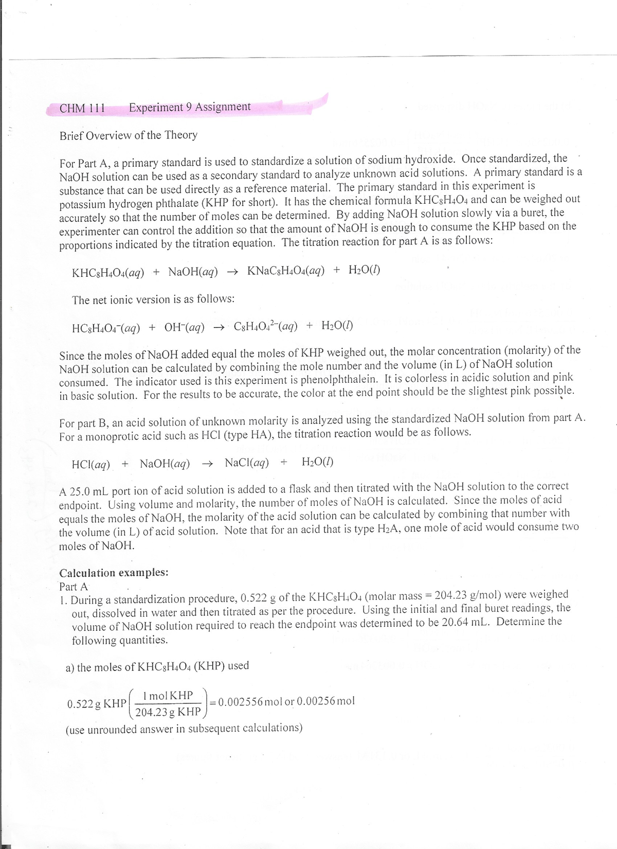 Scan 20230503 - Lecture notes for General Chemistry 111 - CHM 111 - Studocu