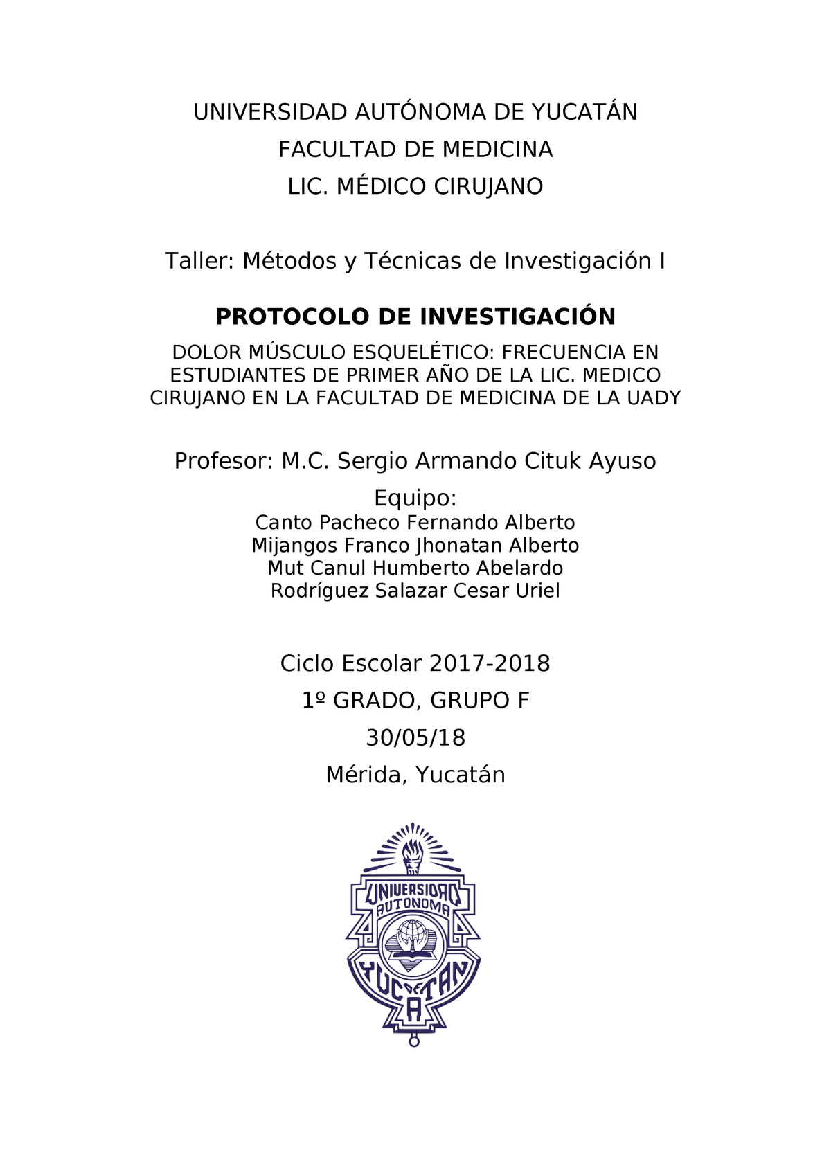 protocolo de investigacion 8769 uady studocu studocu