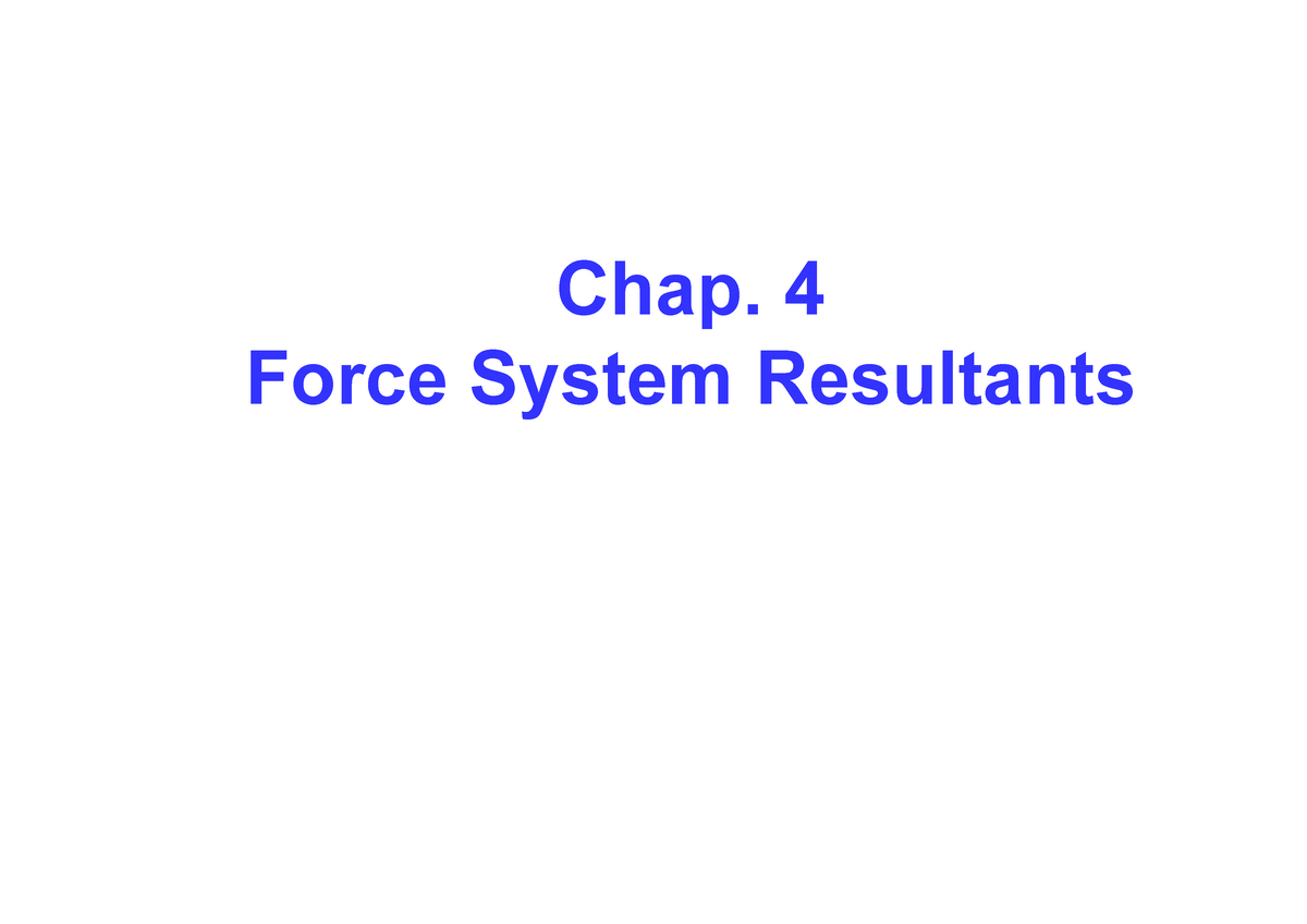 Sample Solutions 2 - Notes On Force Vectors - Chap. 4 Force System ...