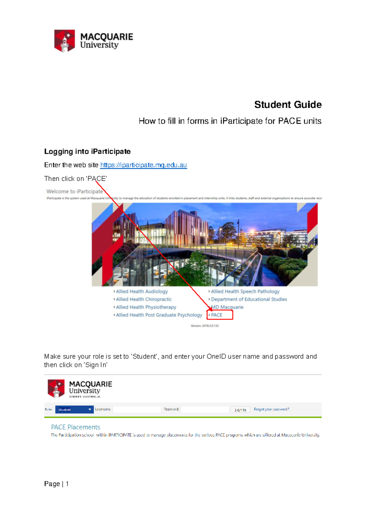 I Participate Guide - completing forms [2024][8 - Page | 1 Student ...
