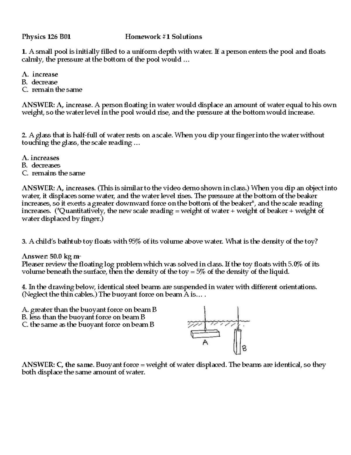 HW1 soln 2017 - Physics 126 Homework 1 solutions - Physics 126 B01 ...