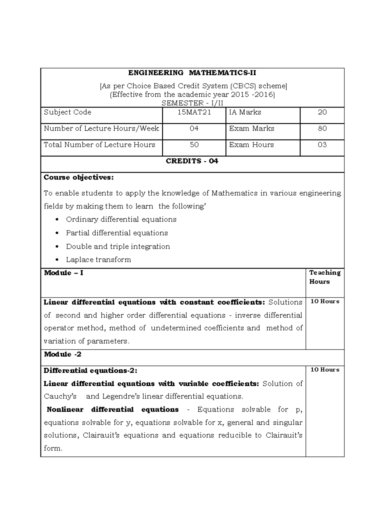 Engineering- Mathematics-II15 - ENGINEERING MATHEMATICS-II [As per ...
