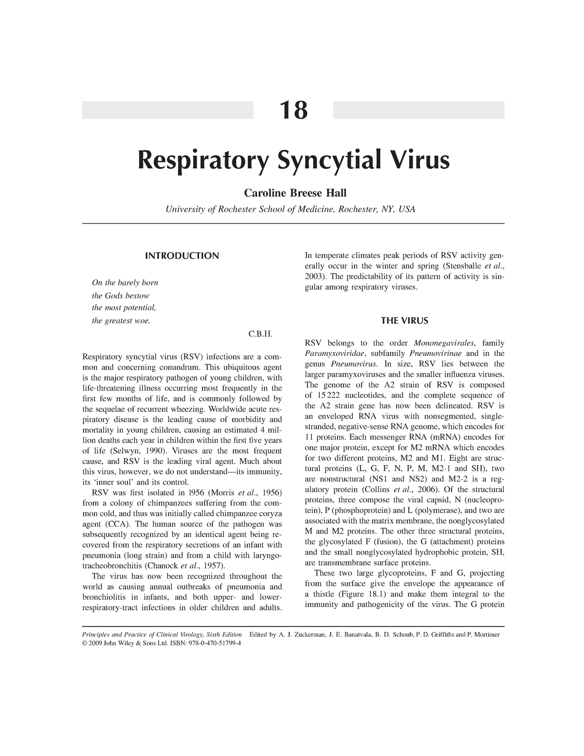 respiratory syncytial virus case study