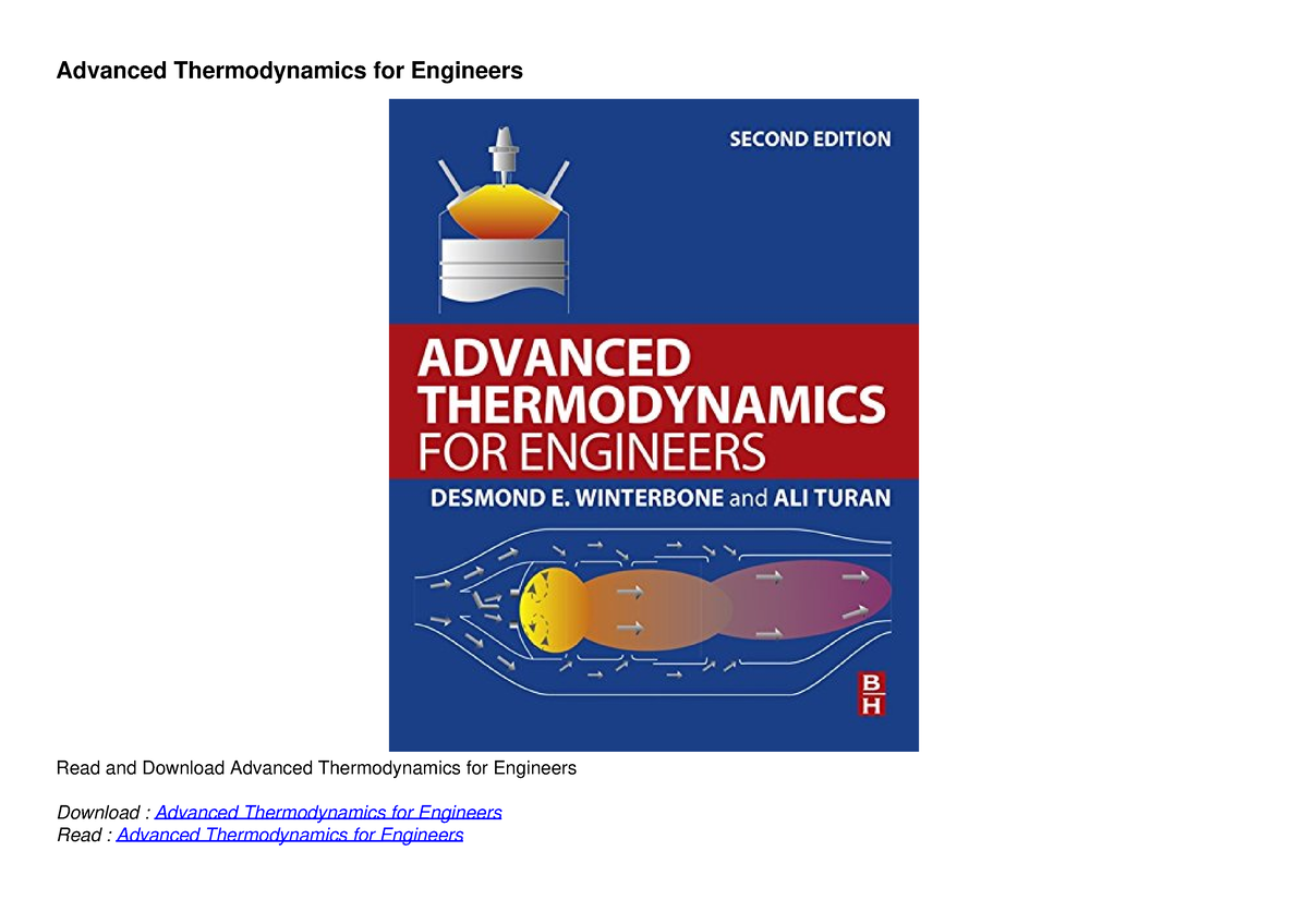 [PDF READ ONLINE] Advanced Thermodynamics For Engineers - Advanced ...