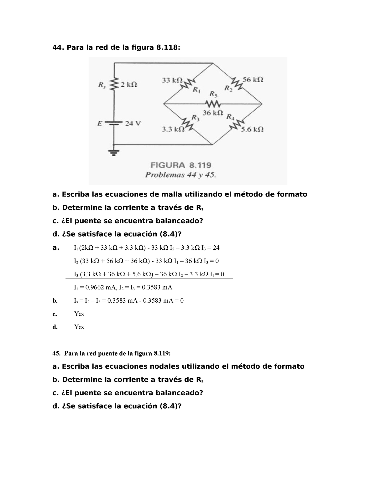 Circuitos-electricos-ejercicos-resueltos Compress - 44. Para La Red De ...