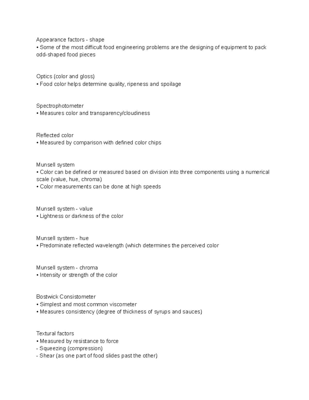 What Is Food Science Notes 5 Appearance Factors Shape Some Of The