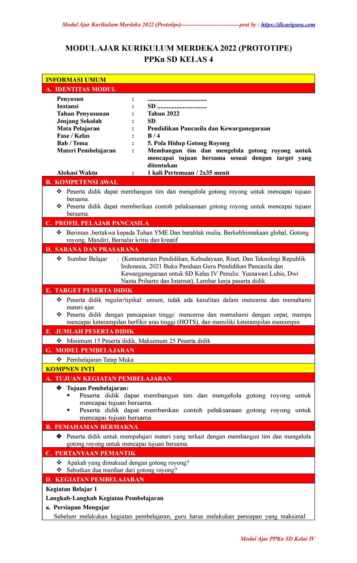 5. Modul Ajar PPKn BAB 5 Kelas 4 - MODUL AJAR KURIKULUM MERDEKA 2022 ...