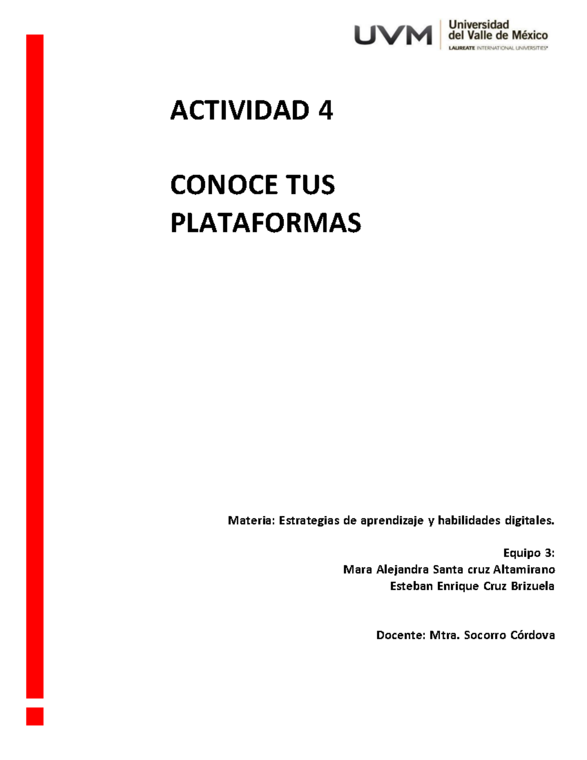 A4 EQ3 - Actividad Numero Cuatro, Actividad # 4. Completo Hecho En ...