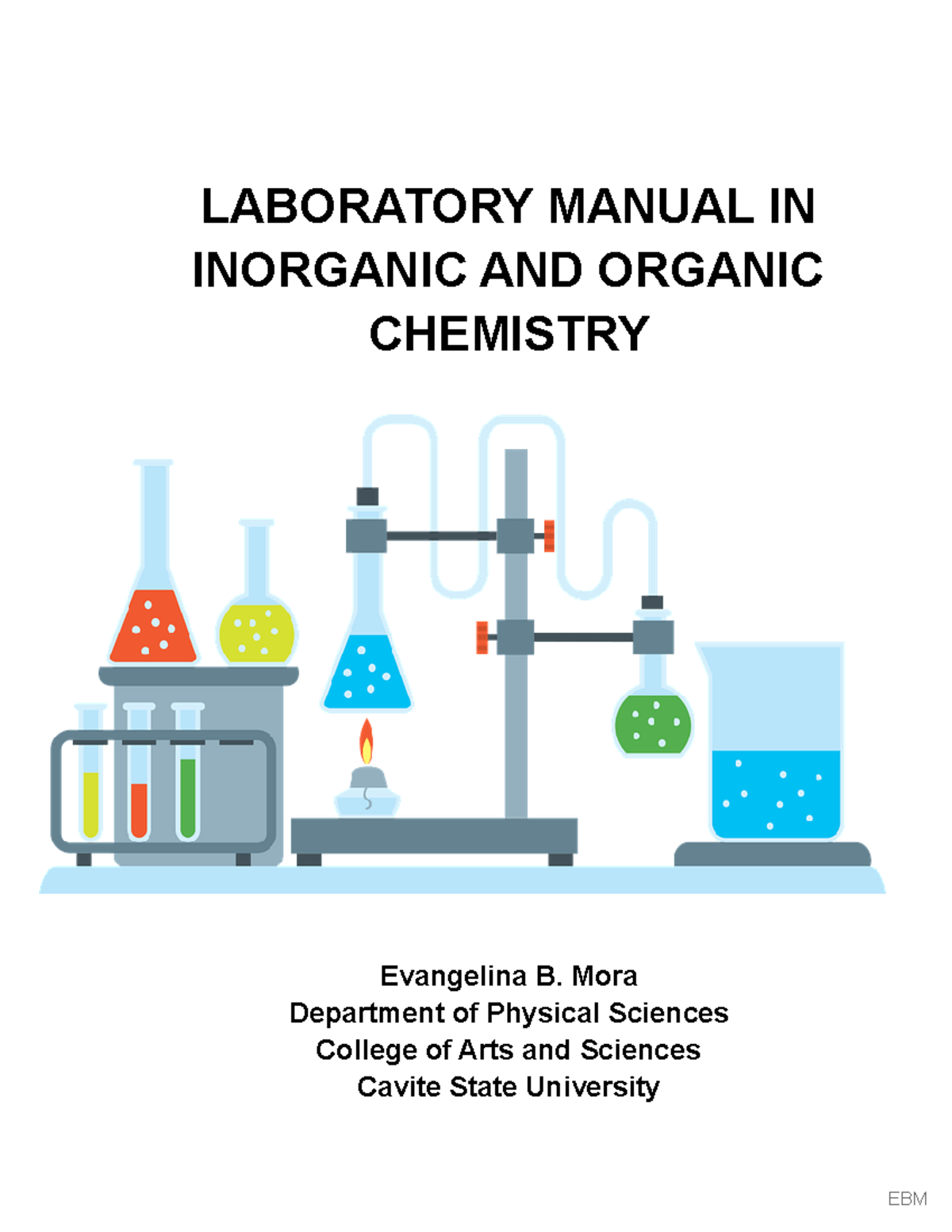 2022 Org and Chem Lab Manual EBM LABORATORY MANUAL IN