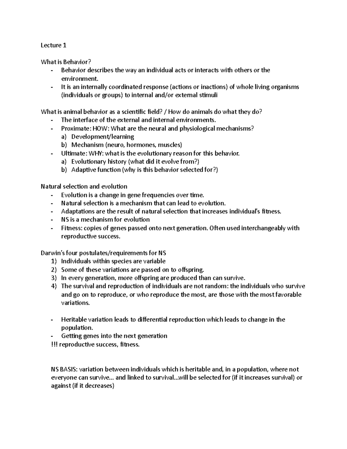Study guide exam 1 - Professor Getman-Pickering - Lecture 1 What is ...