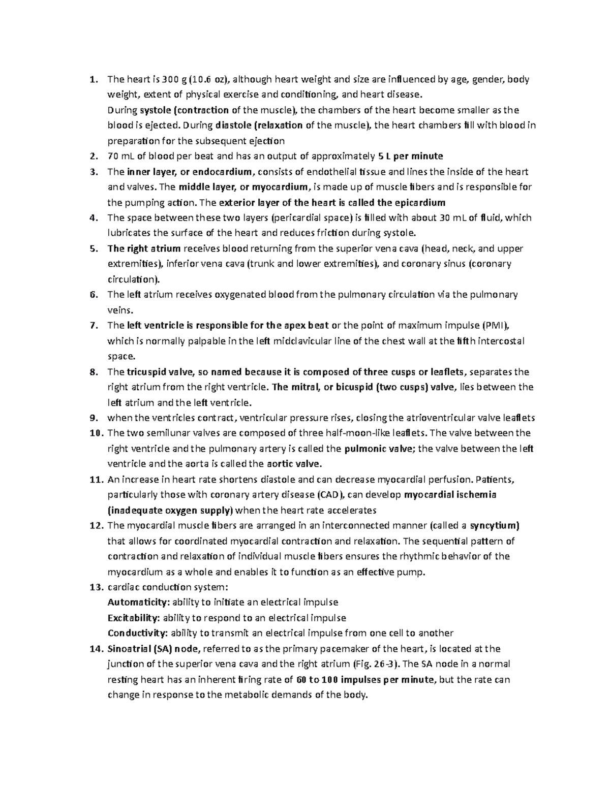 The heart is 300 g - Basic concepts in cardiology for Nursing students ...