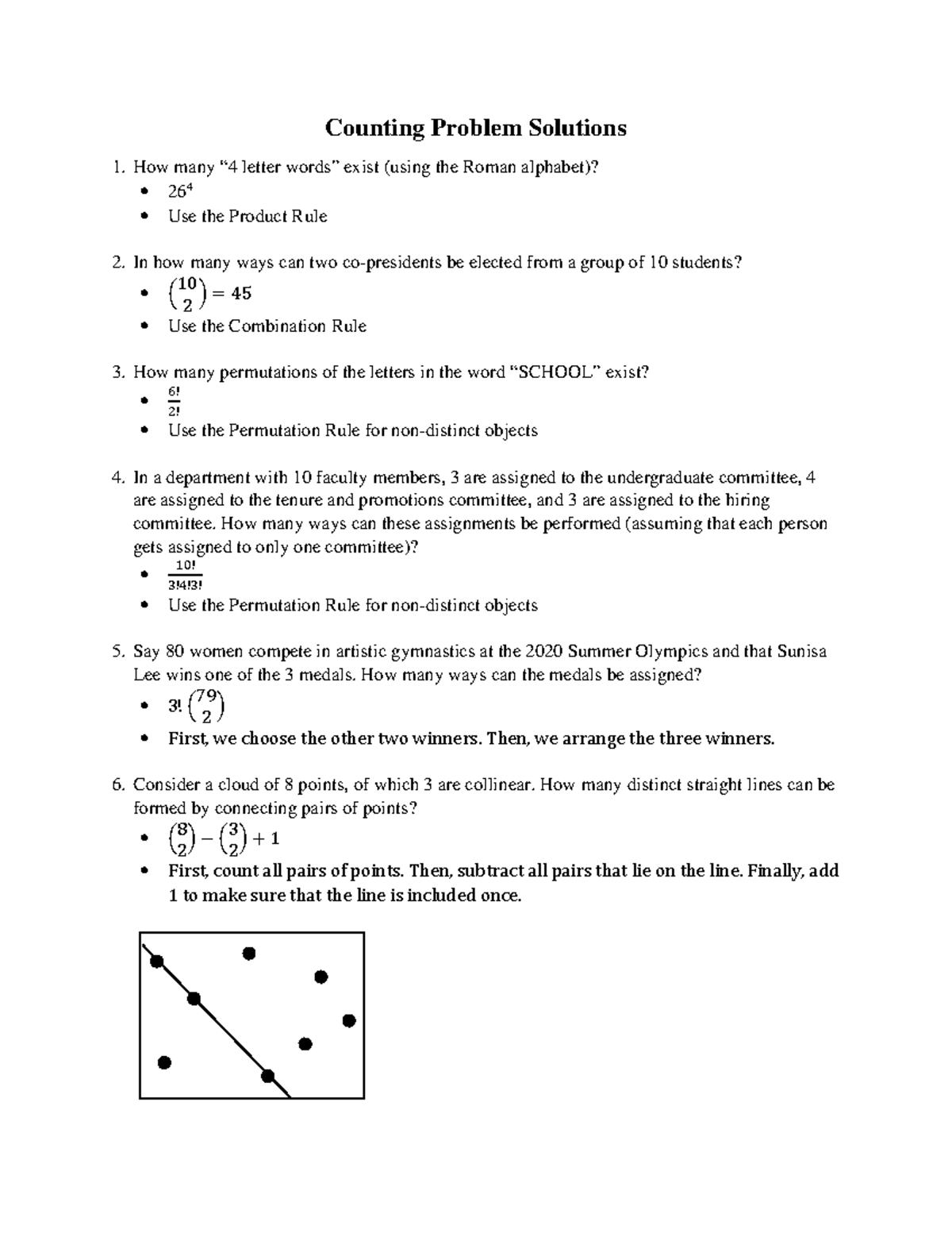 270Lecture 12 - Counting Problem Solutions - Counting Problem Solutions ...