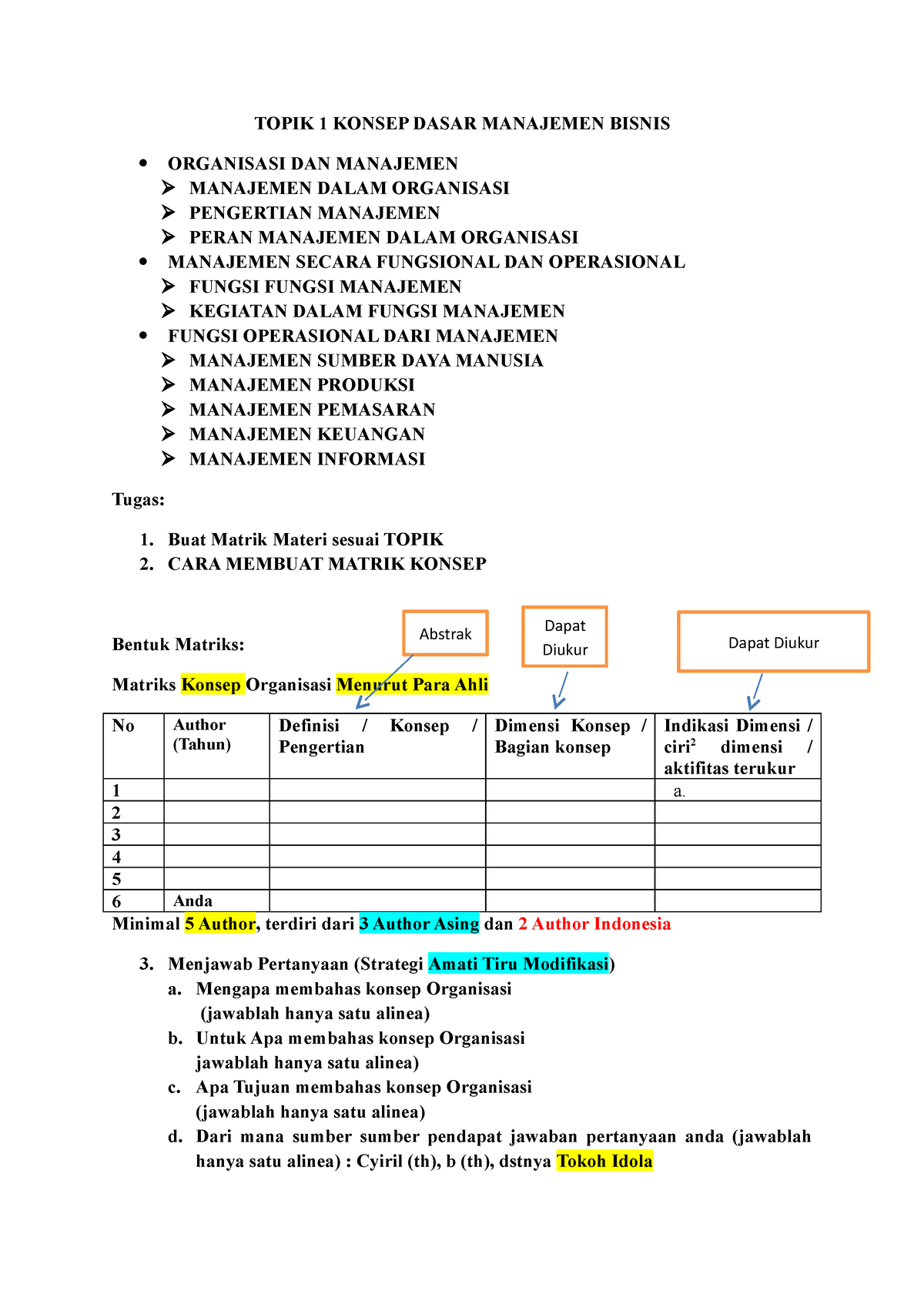 1. Konsep Dasar Manajemen Bisnis - TOPIK 1 KONSEP DASAR MANAJEMEN ...