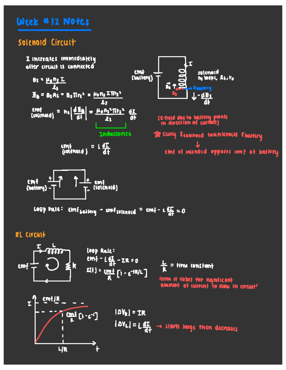 Week 12 ed X Notes Inductors, RLC Circuits !"" 6 &'(") 1 )'+"5