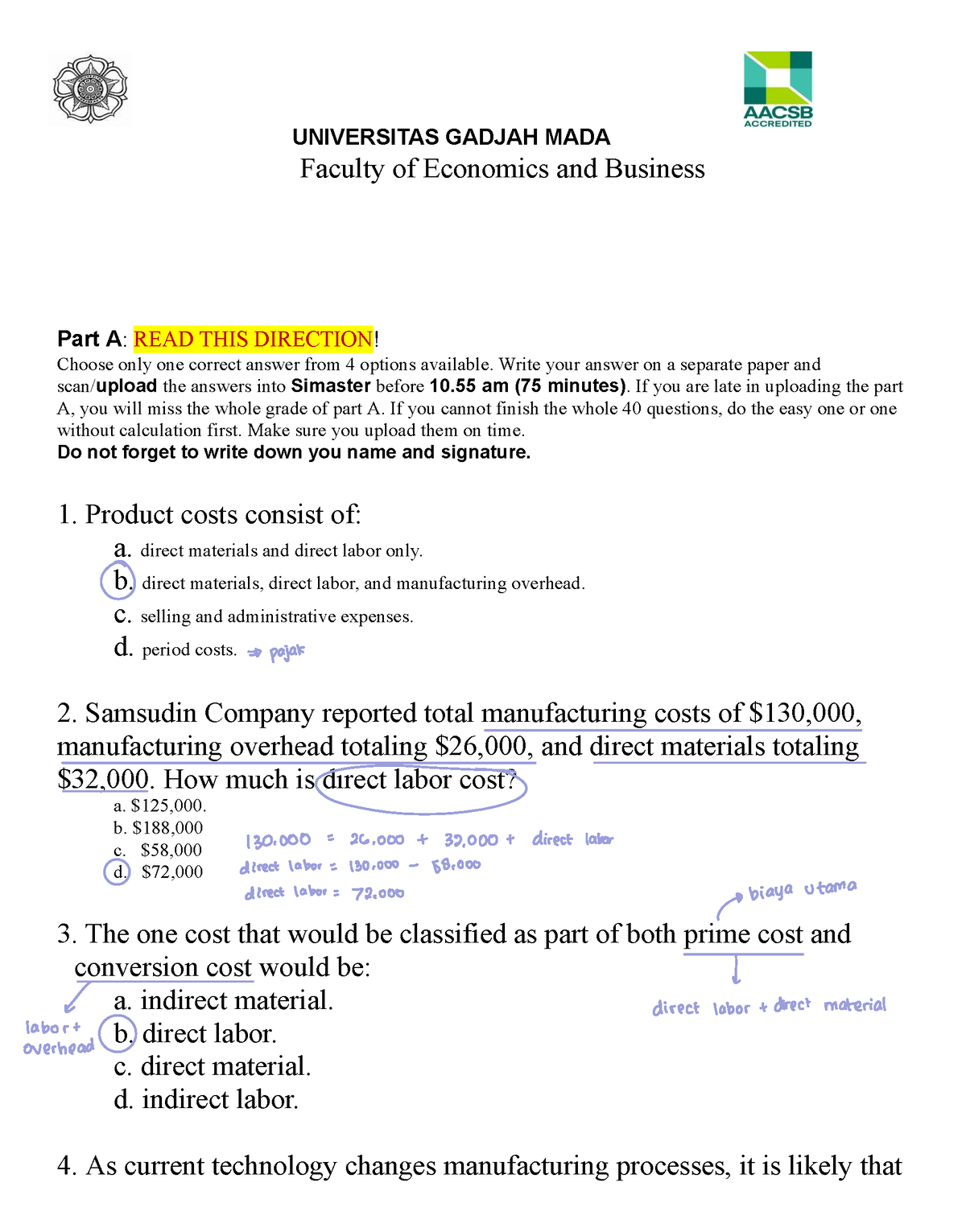 Latihan UAS 2 - UNIVERSITAS GADJAH MADA Faculty Of Economics And ...