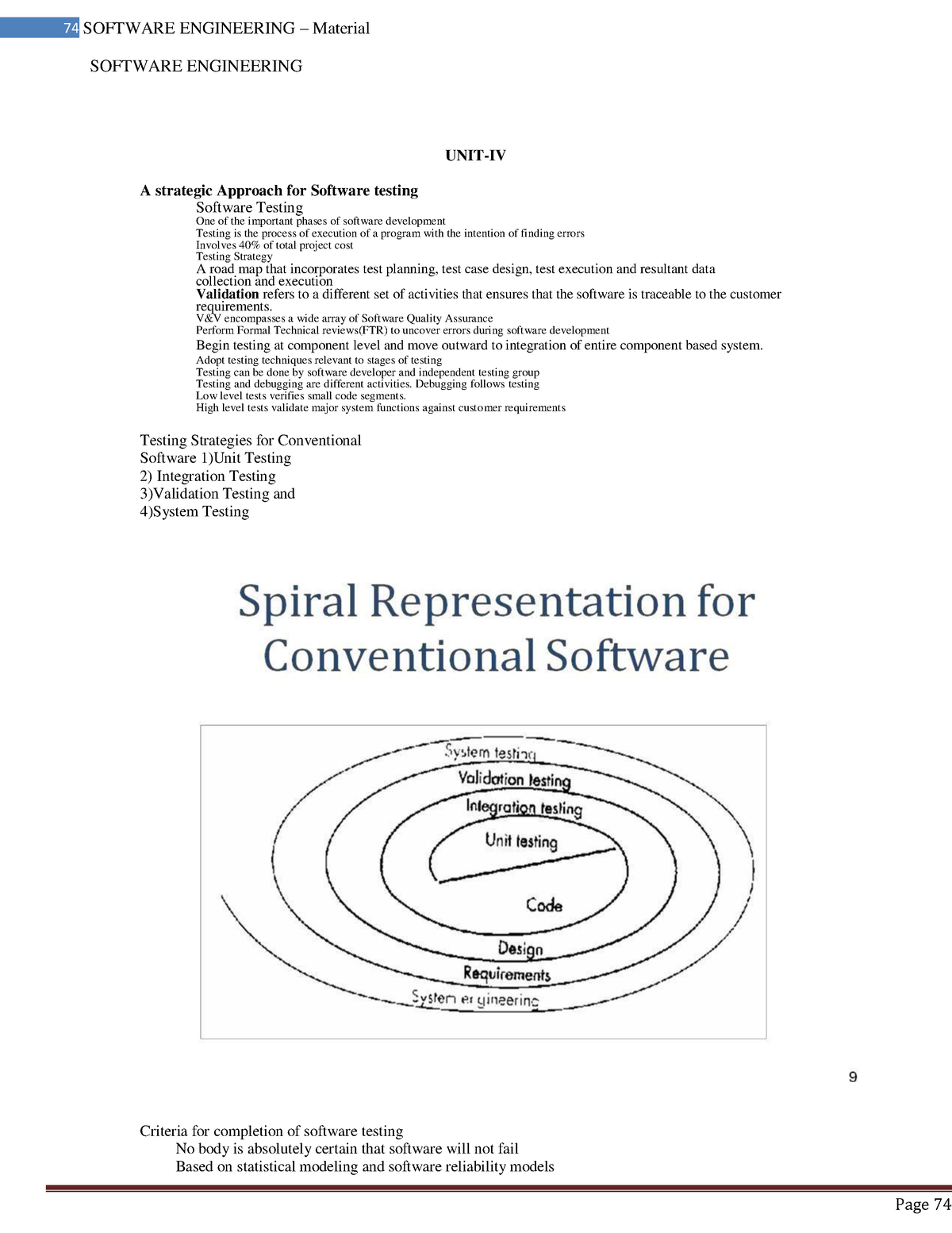 Software Engineering Notes 79 84 SOFTWARE ENGINEERING UNIT IV A   Thumb 1200 1553 