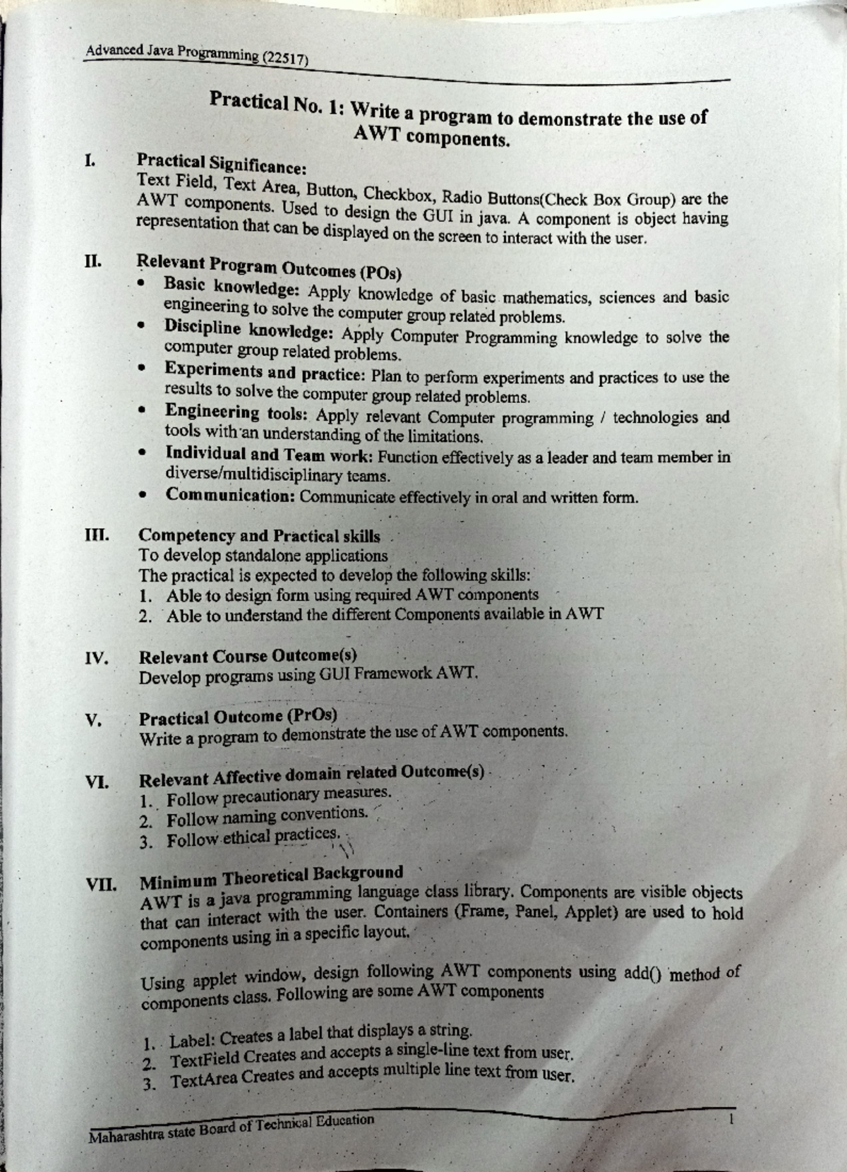 Ajp exp 1 and 2 - hehehehehehhehe - Advanced Java Programming (22517 ...