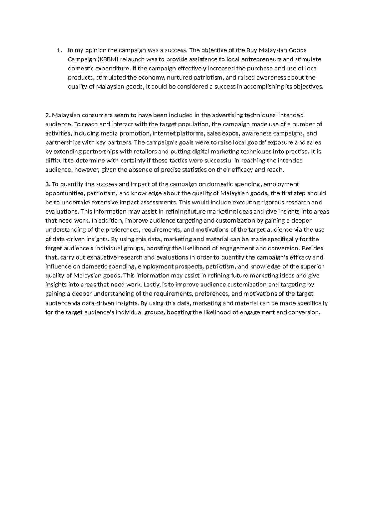 Mkt622 Tuto 2911 Sample Answer In My Opinion The Campaign Was A