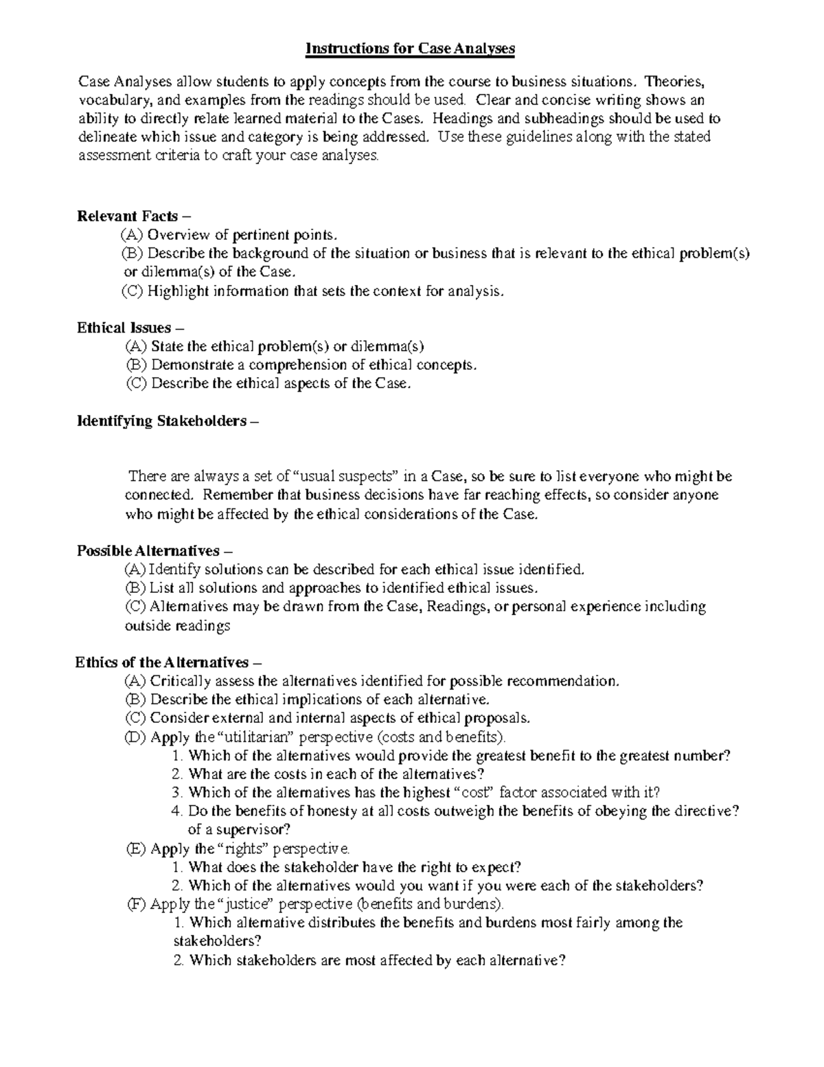 BUS5115 Case Analyses Guidelines Unit 3 - BUS 5115 - UoPeople - Studocu