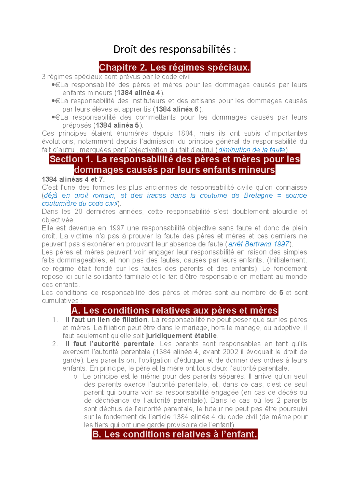 Droit Des Responsabilité 2 Droit Des Responsabilités Chapitre 2