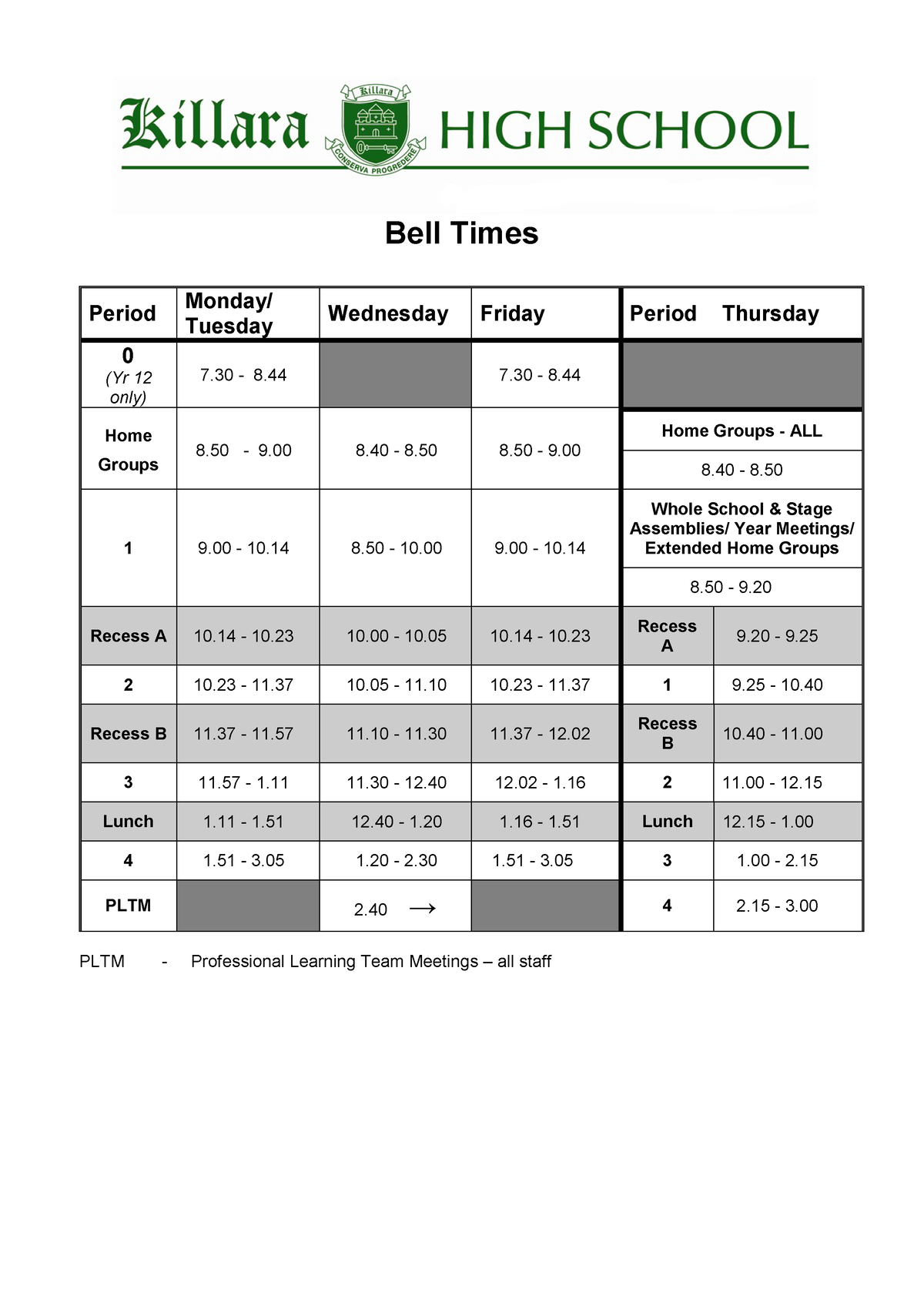 essay time table