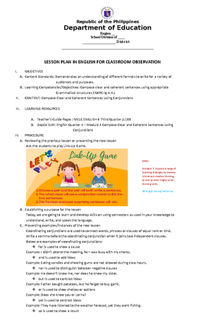 Semi-detailed LP in Eng. 4 - En COLLEGE OF EDUCATION Maharlika Highway ...