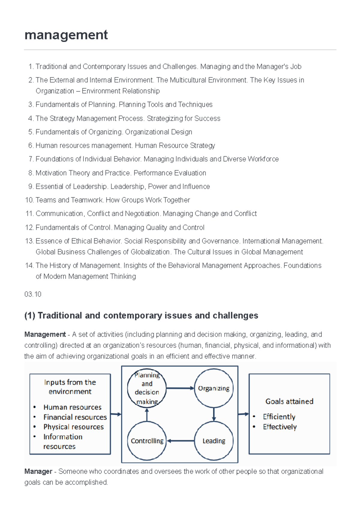 Management - Management Traditional And Contemporary Issues And ...