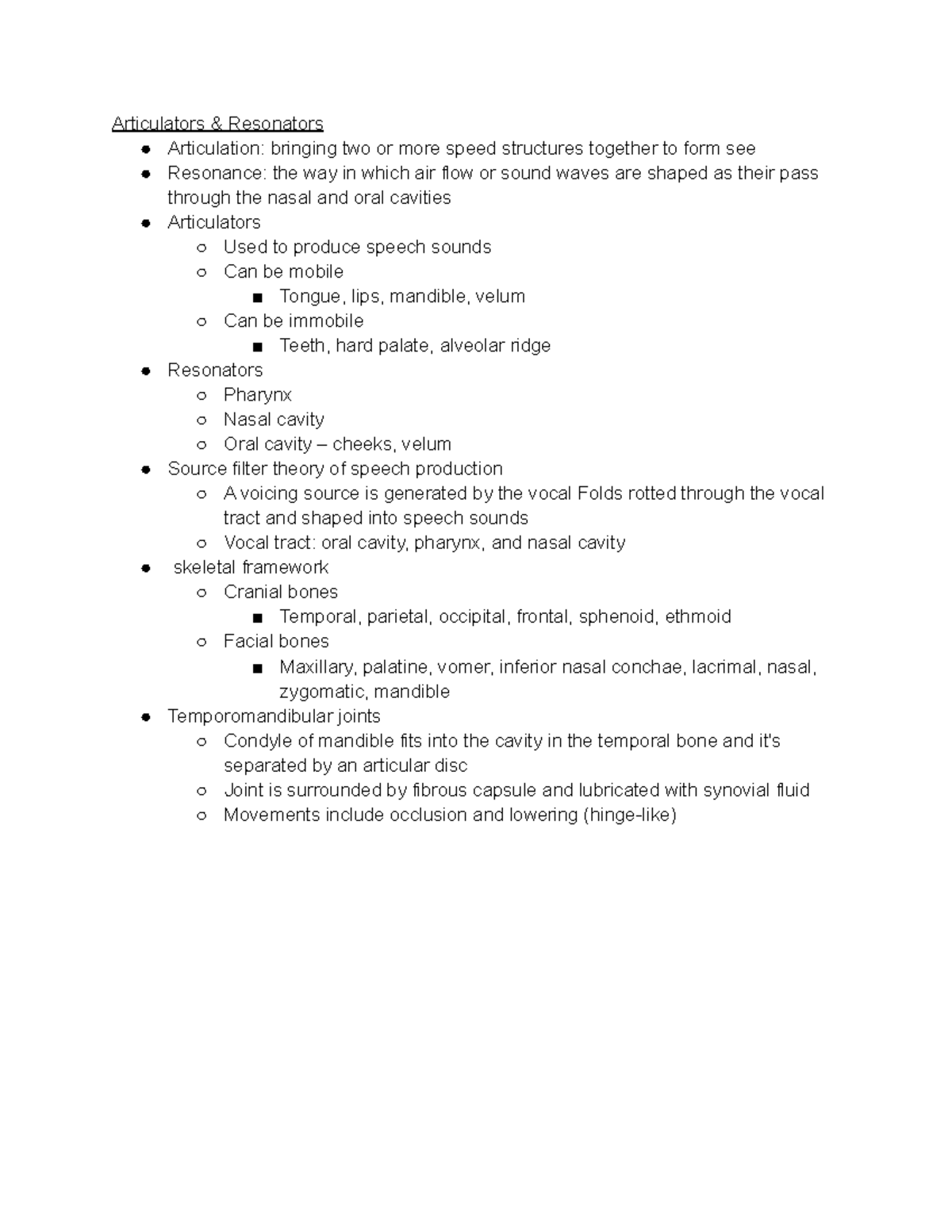 Articulators and resonators intro Articulators & Resonators
