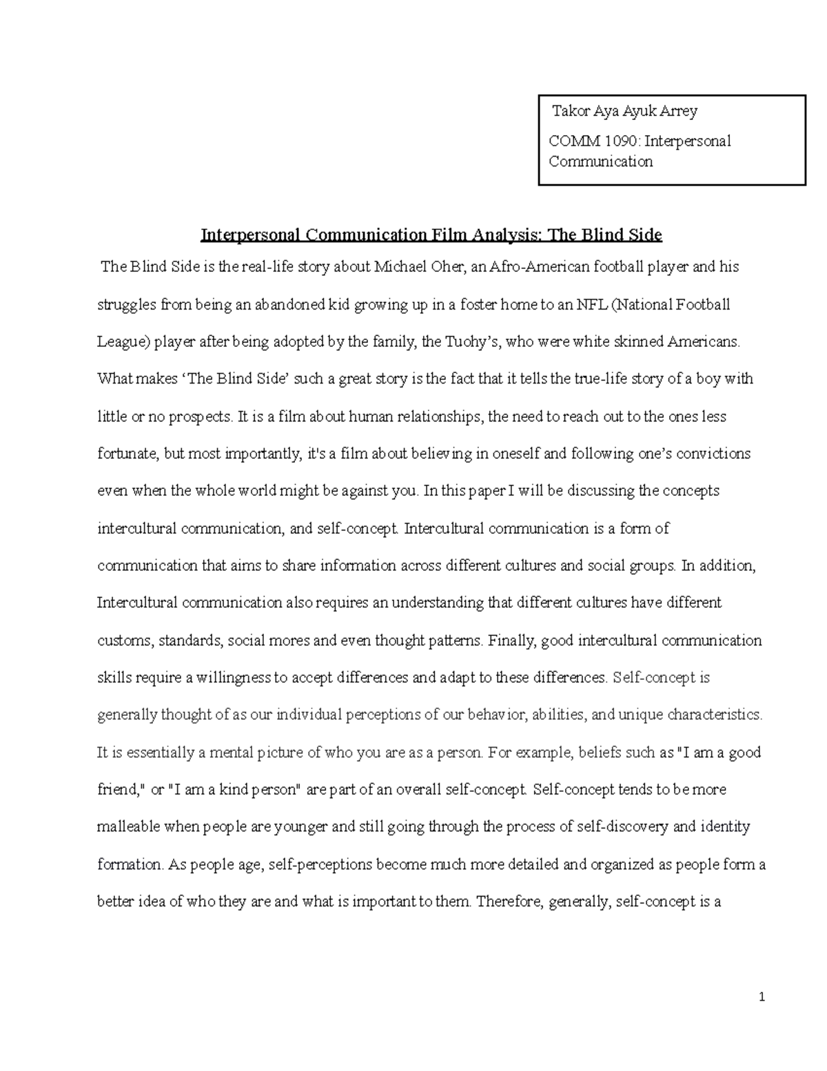 interpersonal communication movie analysis essays