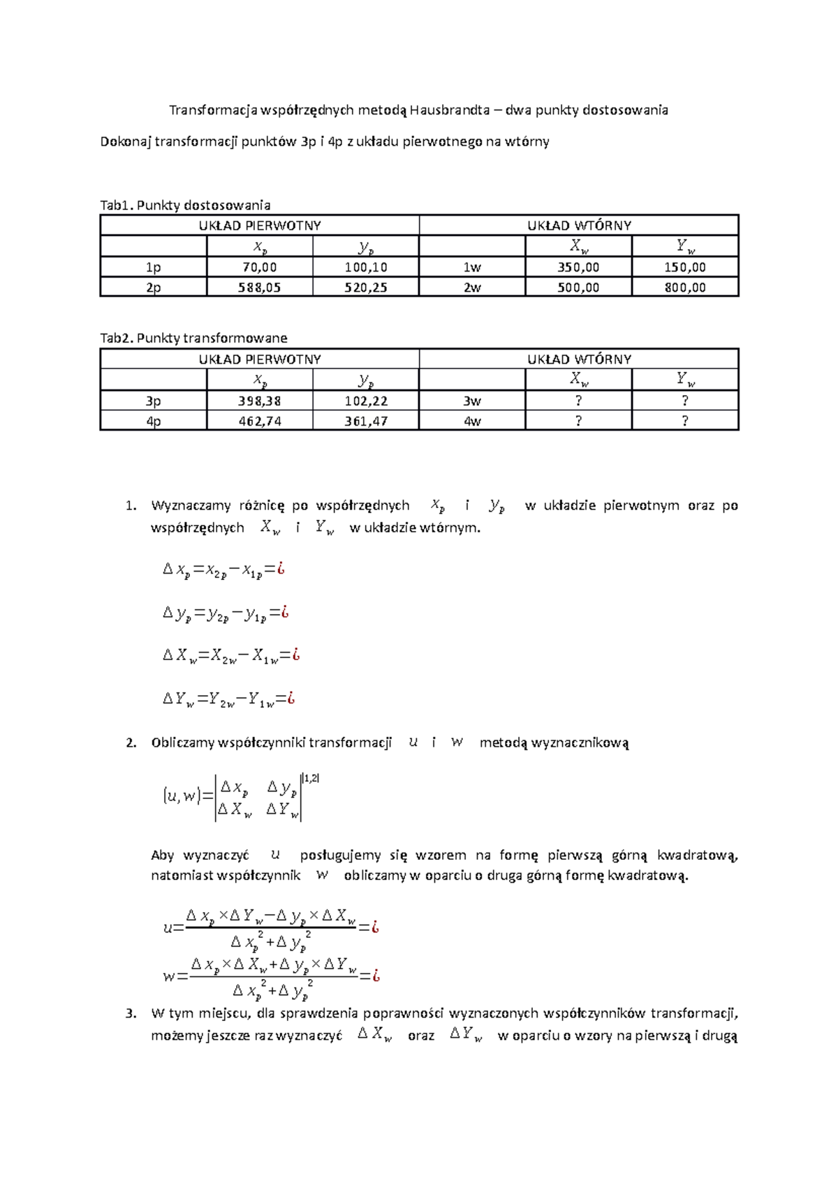 zadanie-hausbrandt-transformacja-wsp-rz-dnych-metod-hausbrandta