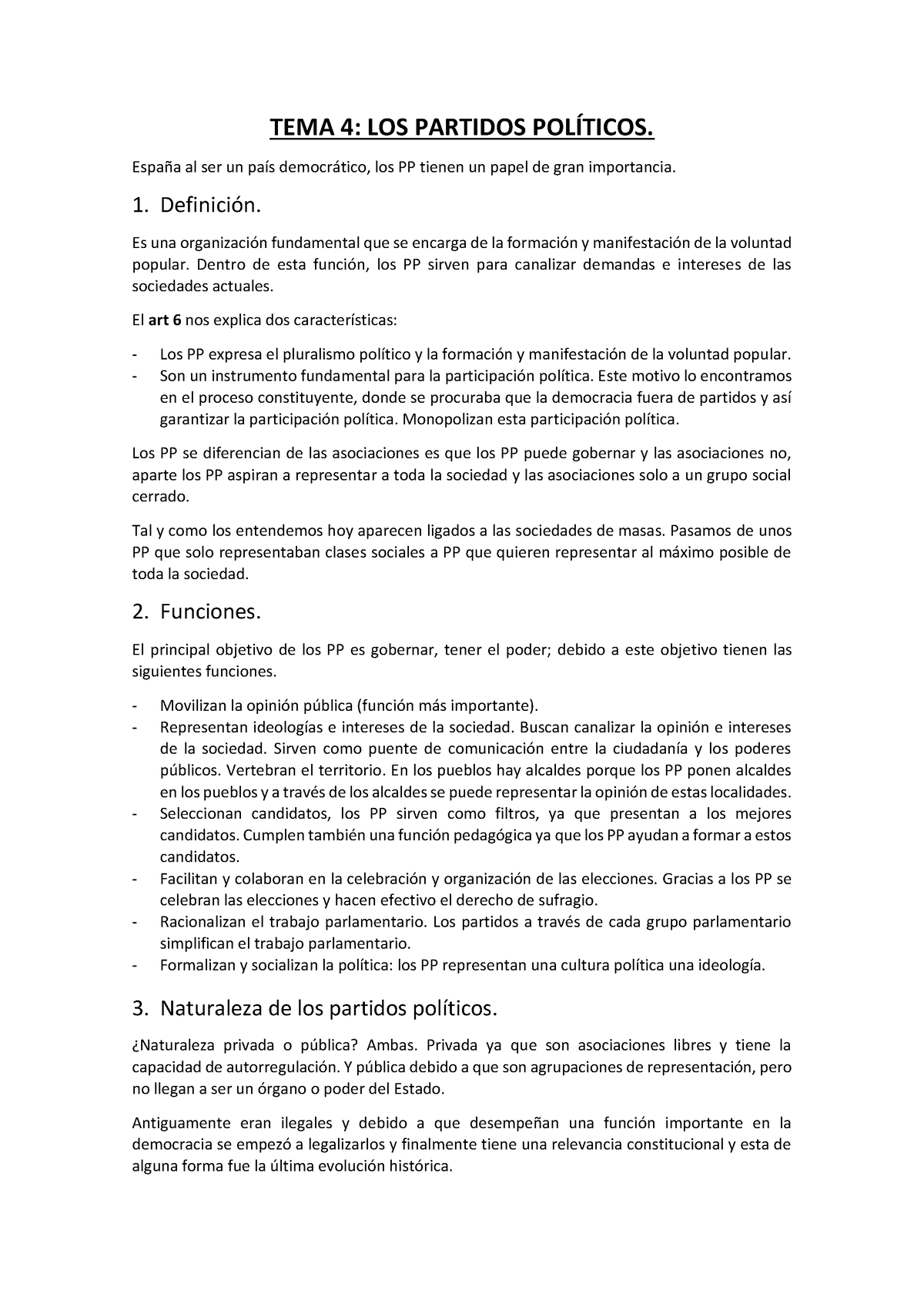 Tema 4 Los Partidos Políticos Tema 4 Los Partidos PolÕticos EspaÒa Al Ser Un PaÌs Democr