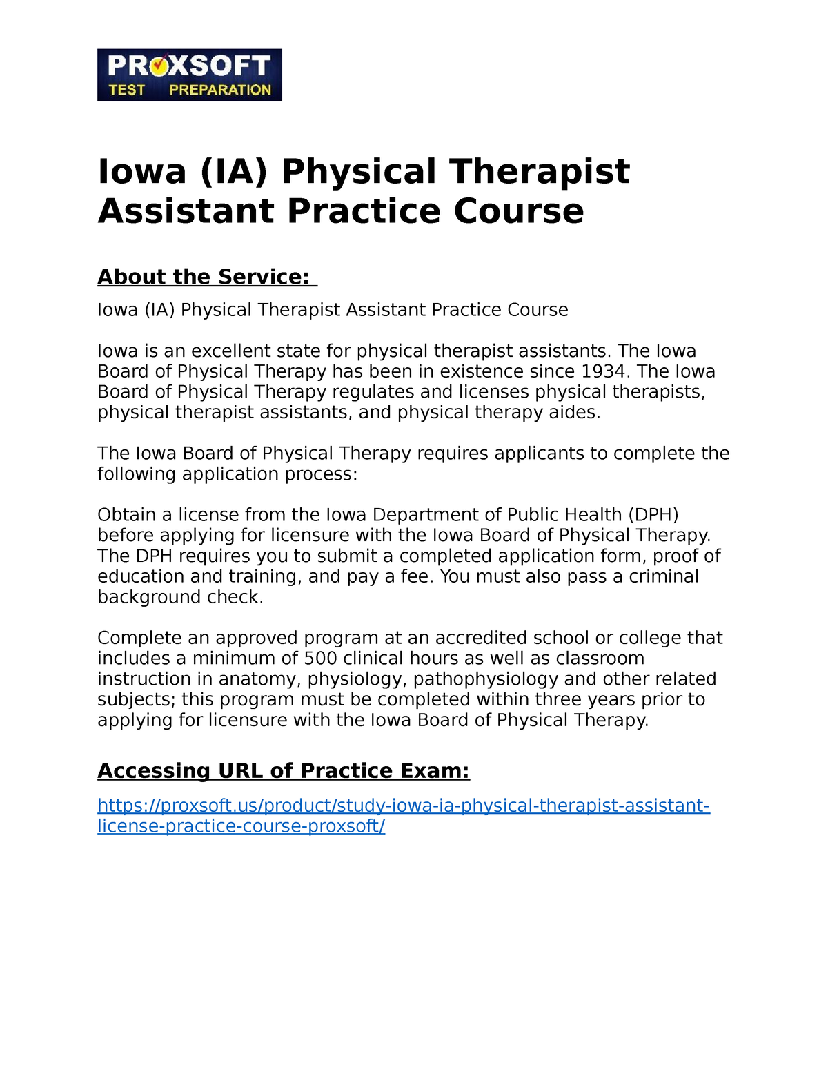 Iowa IA Physical Therapist Assistant Practice Course Iowa IA   Thumb 1200 1553 