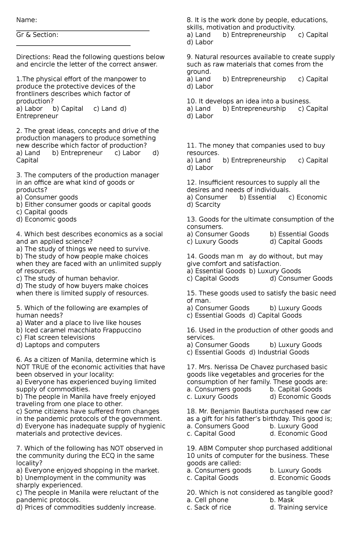 summative-test-in-applied-eco-name-gr-section-directions-read