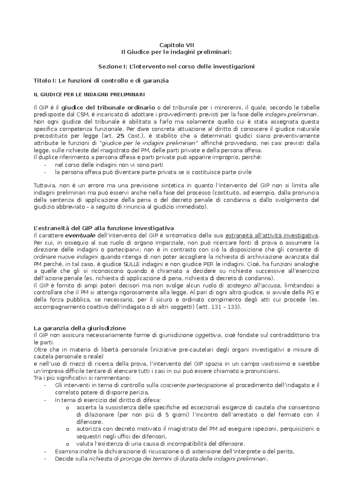 Il Giudice per le Indagini Preliminari