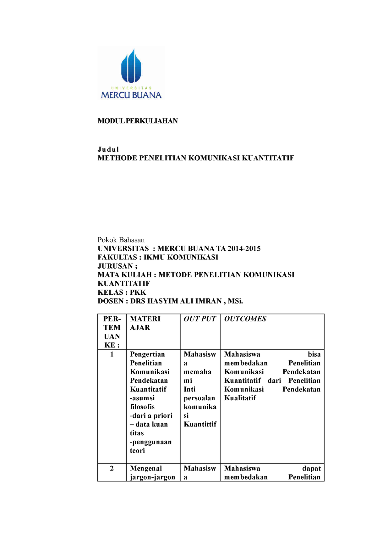 Modul 5 Metode Penelitian Bisnis - MODUL PERKULIAHAN Judul METHODE ...