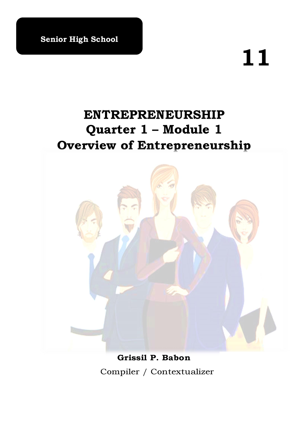 Quarter 1 Module 1 2 - Bbnun9yinj H H - 11 ENTREPRENEURSHIP Quarter 1 ...