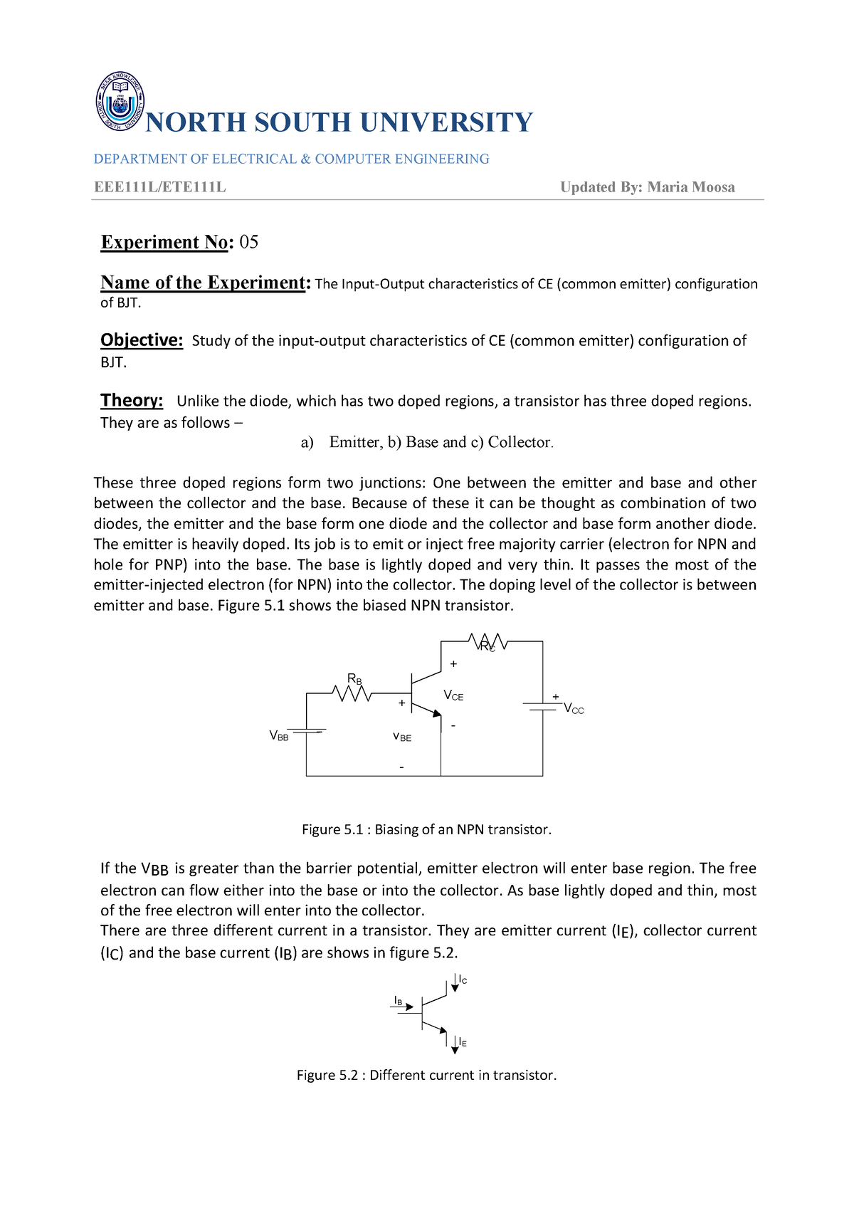 Lab Report 5 - Engineerig Drawing - DEPARTMENT OF ELECTRICAL & COMPUTER ...