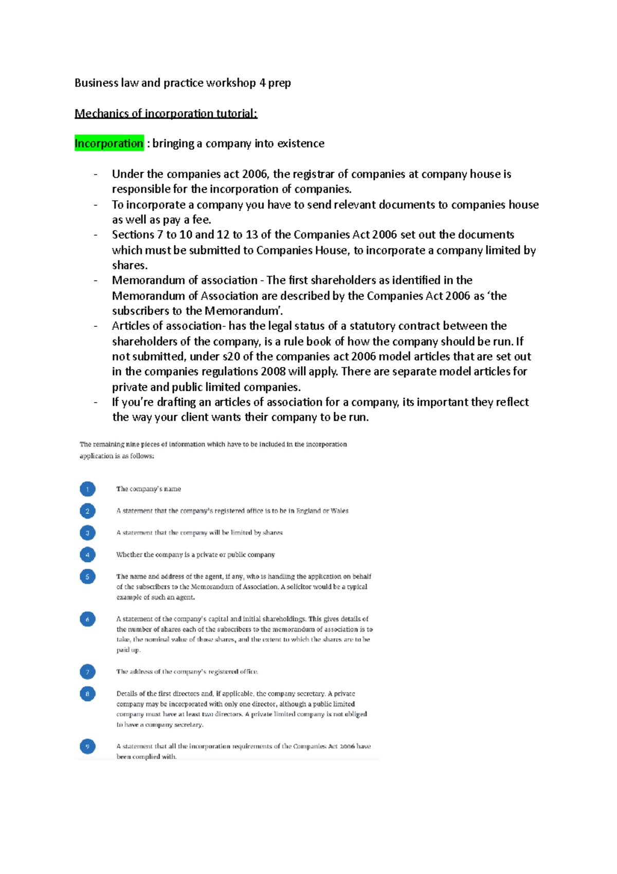 Business law and practice 4 lecture notes - Business law and practice ...