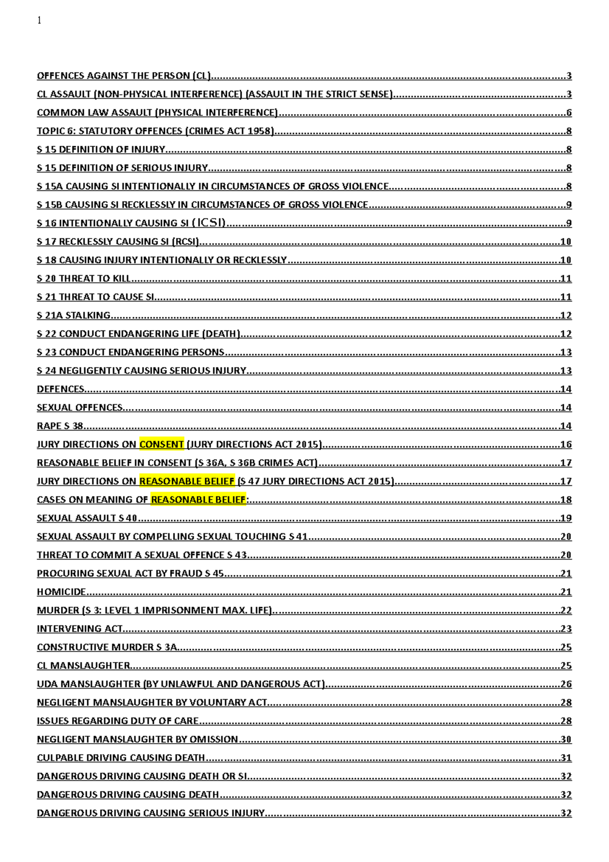 law1114-notes-offences-against-the-person-cl-cl-assault-non