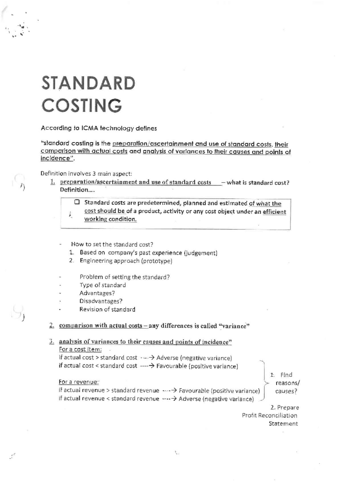 2. Standard Costing Variance Analysis - Management Accounting - Studocu