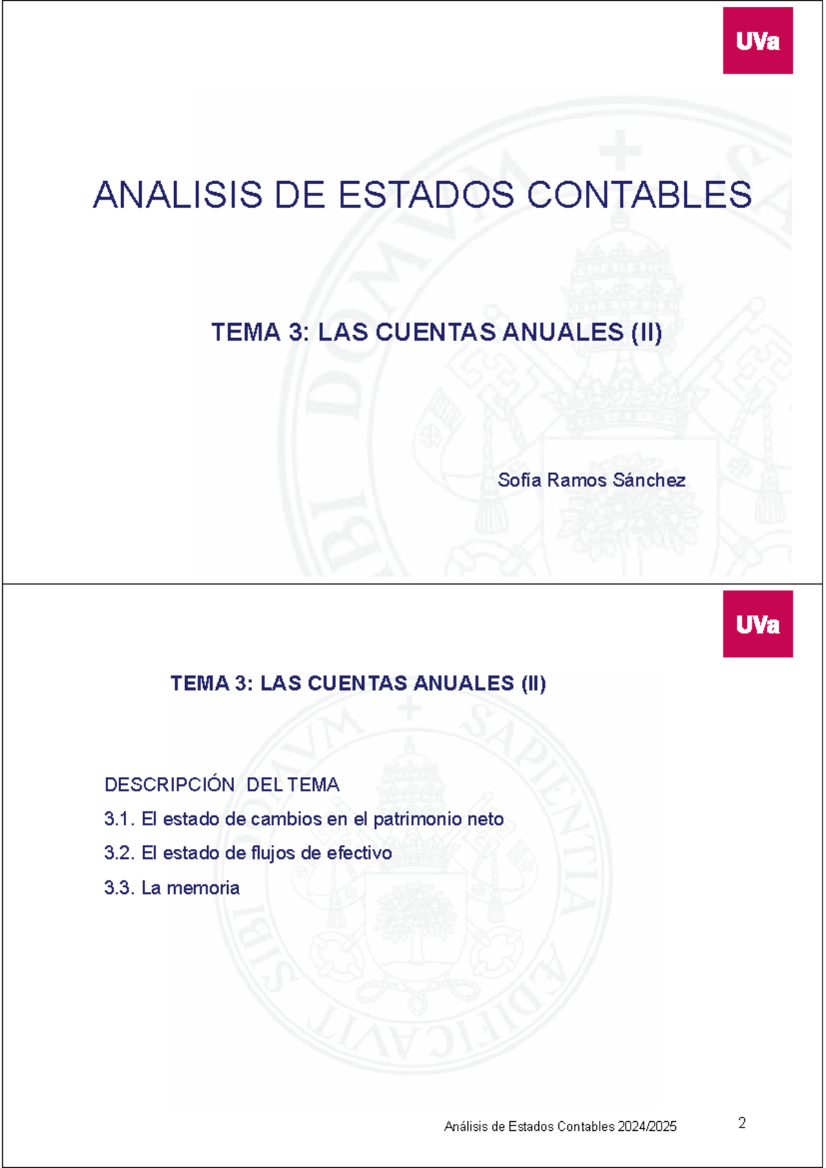 Tema 3 Las cuentas anuales II - ANALISIS DE ESTADOS CONTABLES TEMA 3 ...