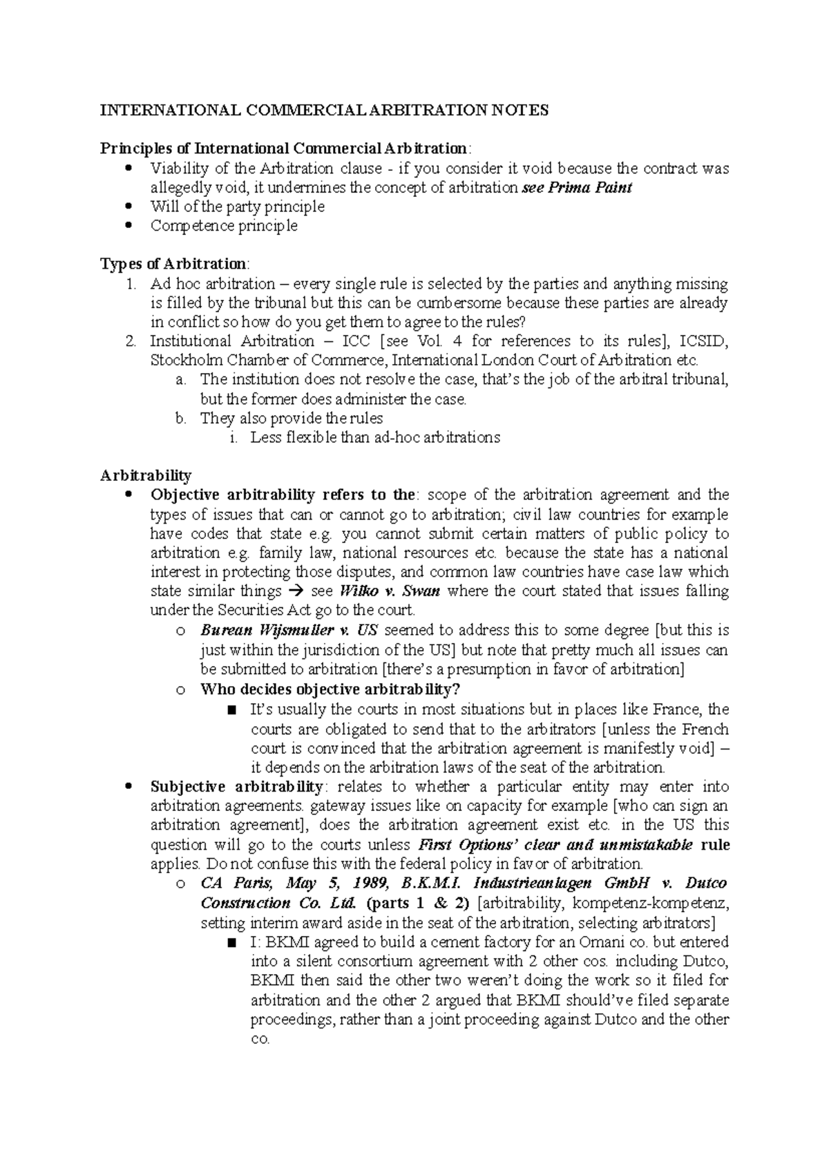 case study on international commercial arbitration