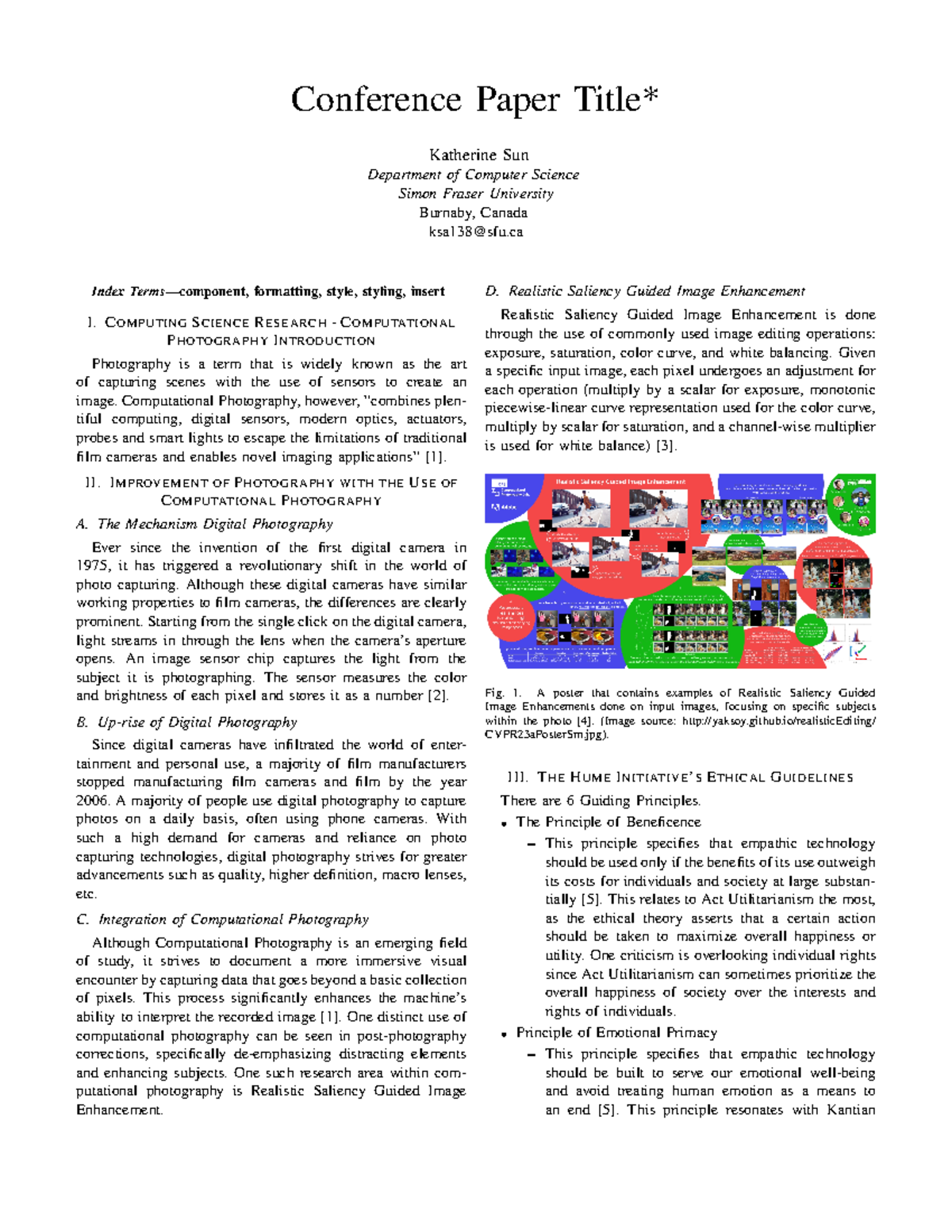 IEEE Conference Template - Conference Paper Title* Katherine Sun ...