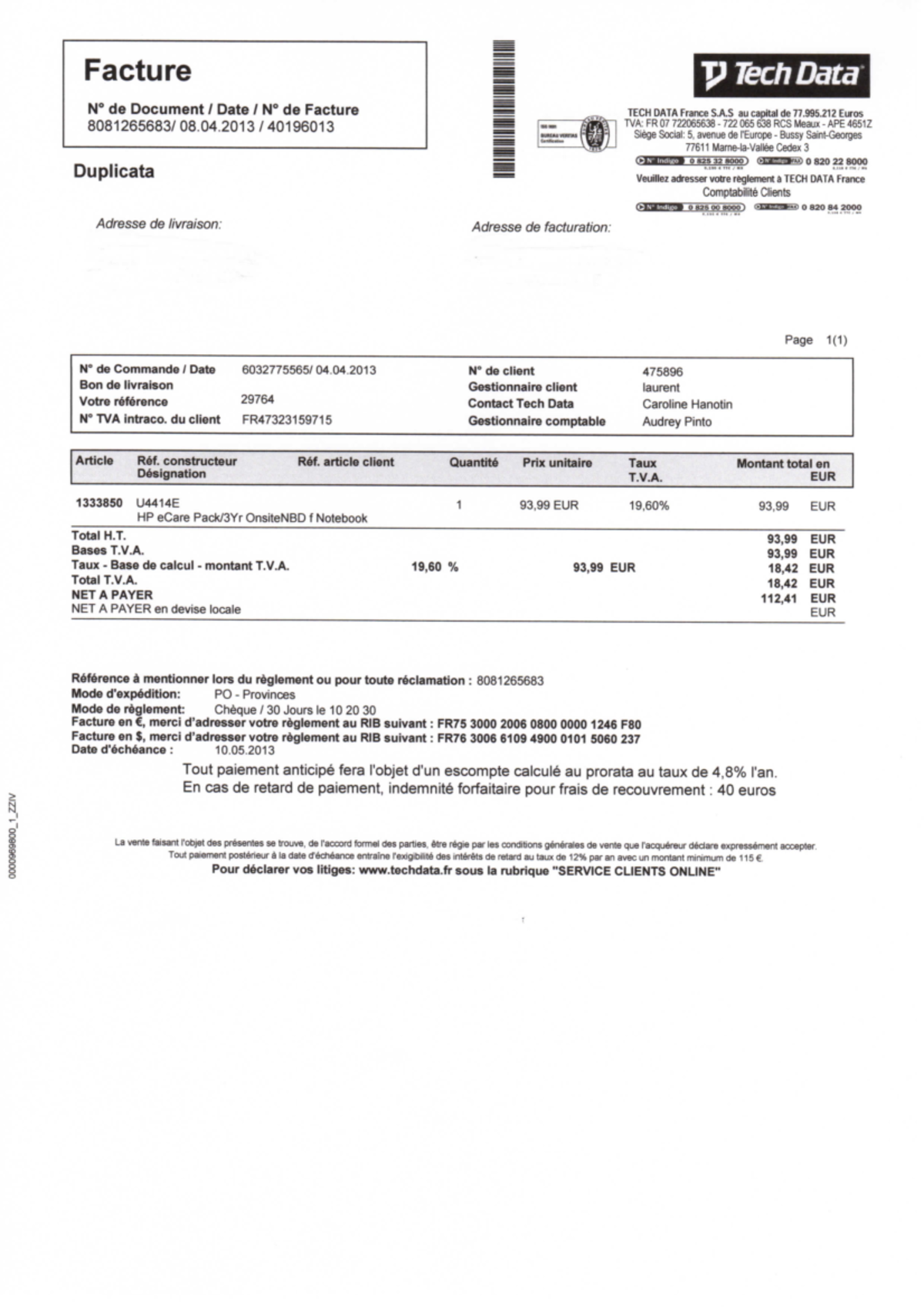 Facture - Cool - Informatique Decisionnel : BI (Business intelligence ...