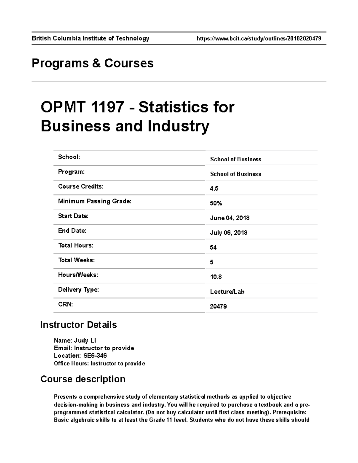 Final Exam Prep - British Columbia Institute Of Technology Bcit/study ...