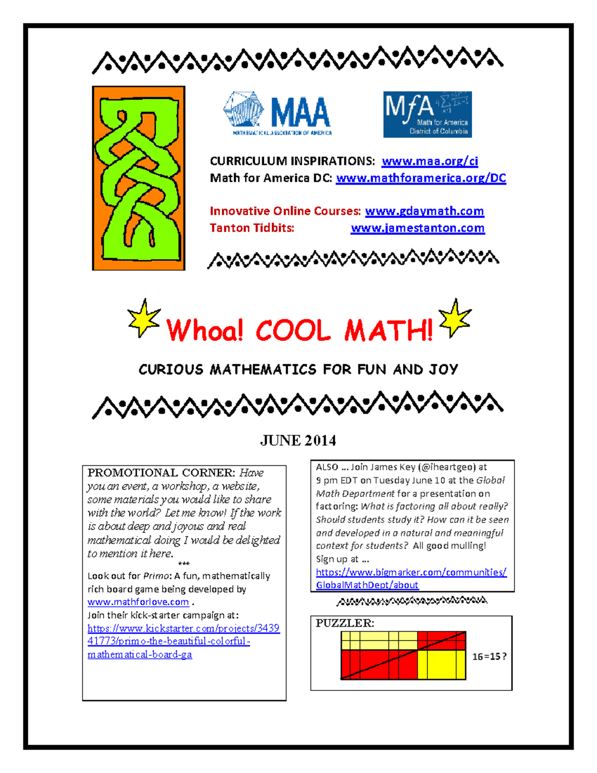 M1 Shoelace Method CURRICULUM INSPIRATIONS maa/ci Math for America