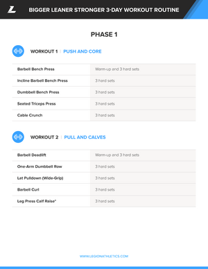 bigger leaner stronger routine