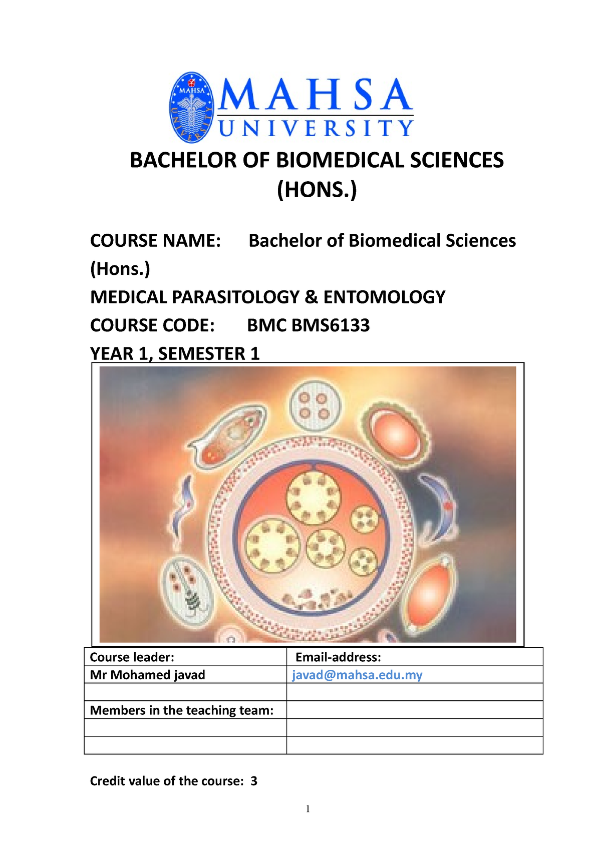 Module Guide-BMS6133-Revised - BACHELOR OF BIOMEDICAL SCIENCES (HONS ...