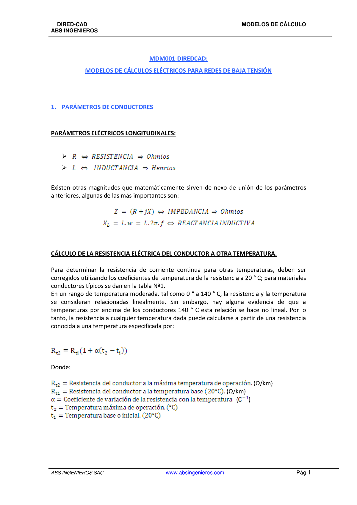 Mdm Dired C Lculo El Ctrico Bt Abs Ingenieros Mdm Diredcad