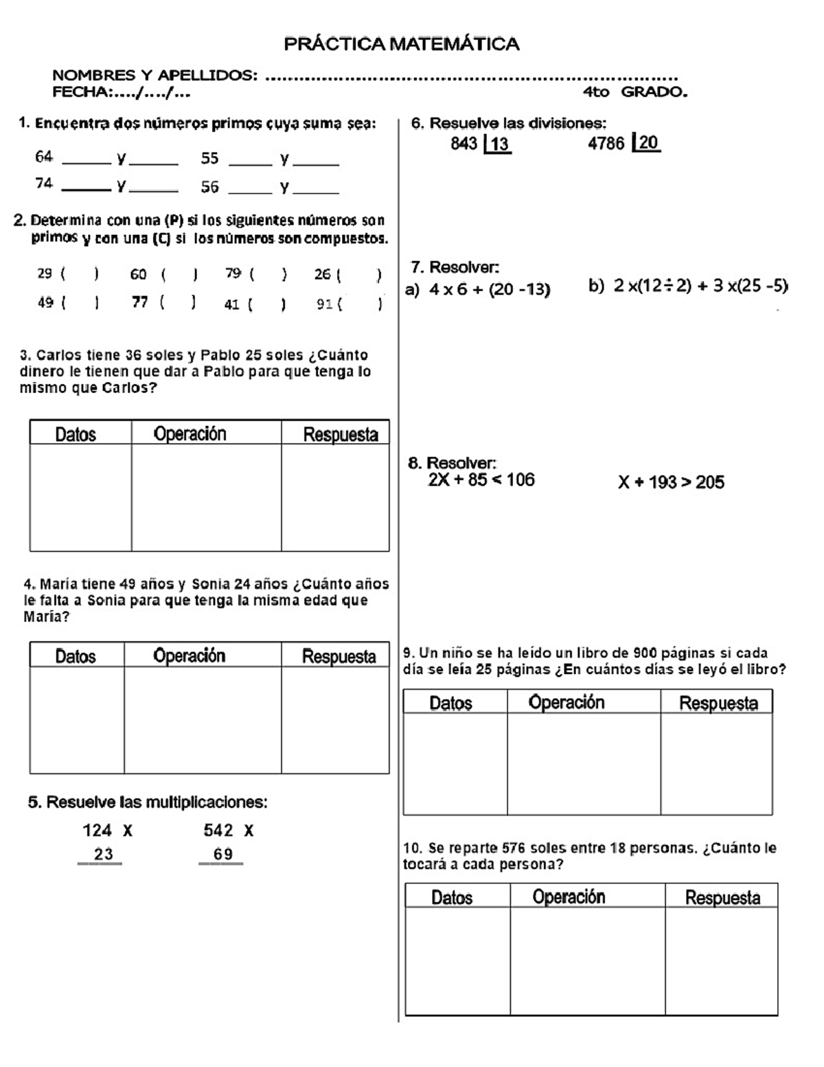 Prática de matemática - practicas - practica docente - Studocu